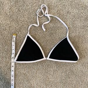 Black and white bikini top